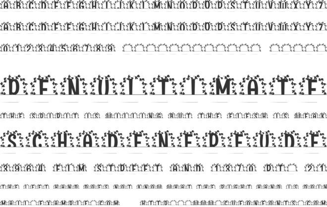 Cavallier Split Monogram font preview