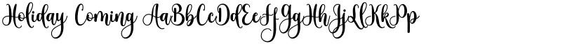 Holiday Coming font