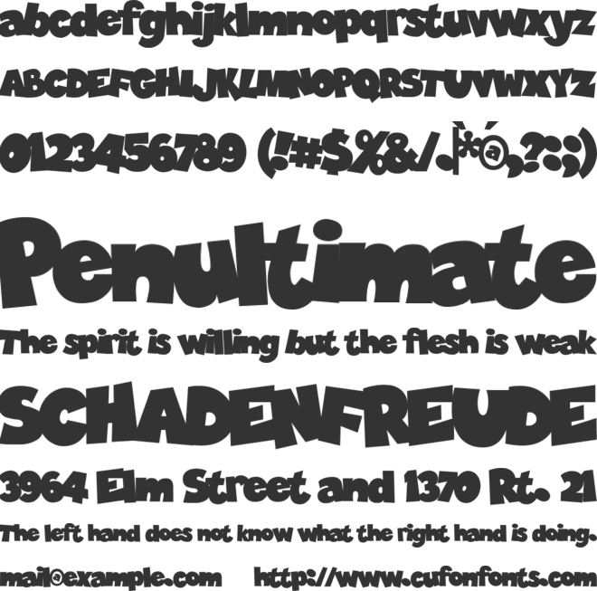 DanVersus font preview