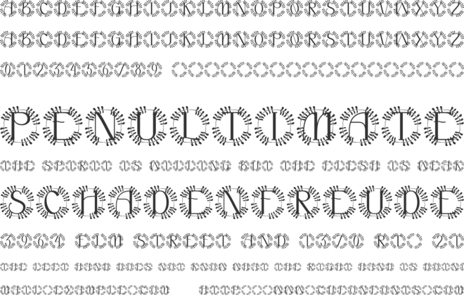 Lunara Monogram font preview