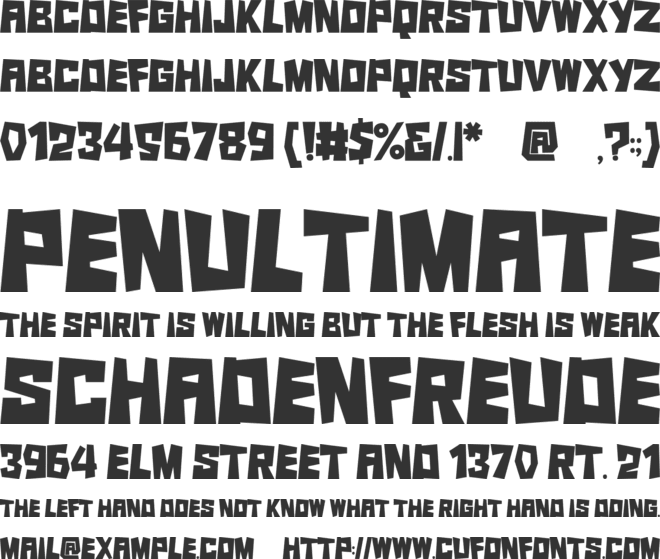 Scary Monster font preview