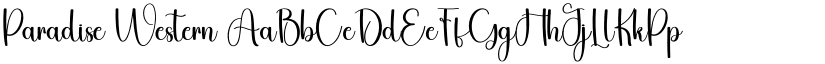 Paradise Western font