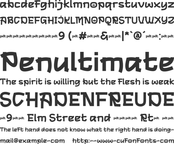Bigmoster personal font preview