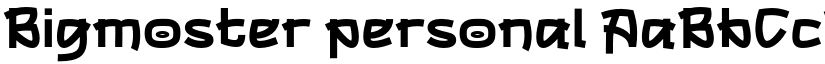 Bigmoster personal font download