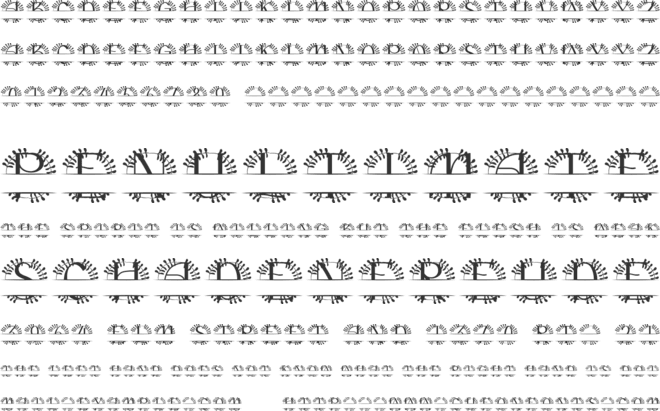 Lunara Split Monogram font preview