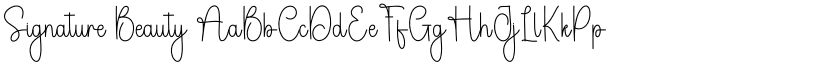 Signature Beauty font
