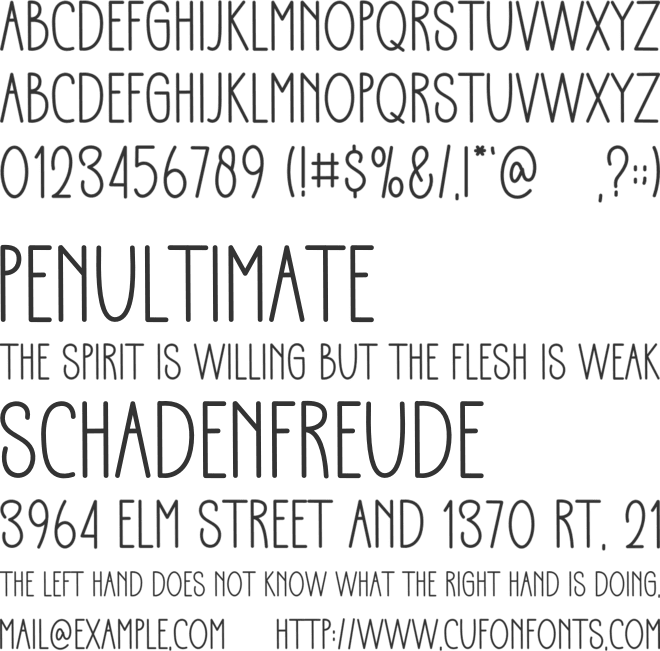 Creat Writing font preview