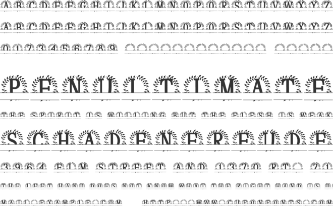 Rosenthal Split Monogram font preview