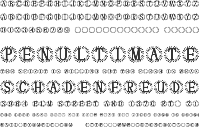 Rosenthal Monogram font preview