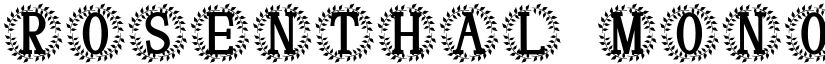 Rosenthal Monogram font