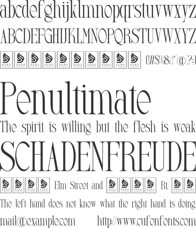 Arkvell font preview