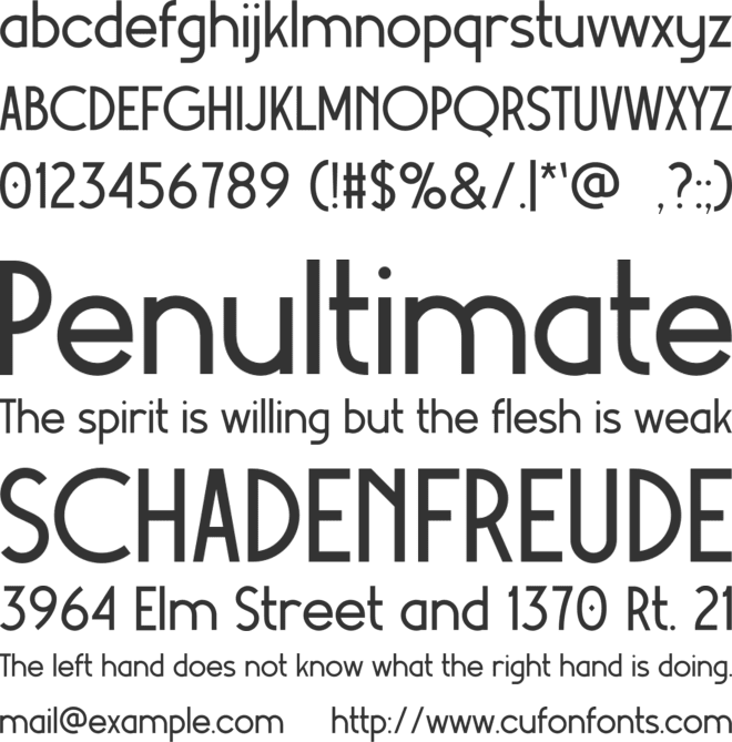 DECOMO font preview