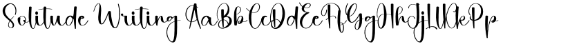 Solitude Writing font
