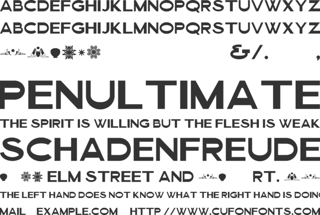 Barviera font preview