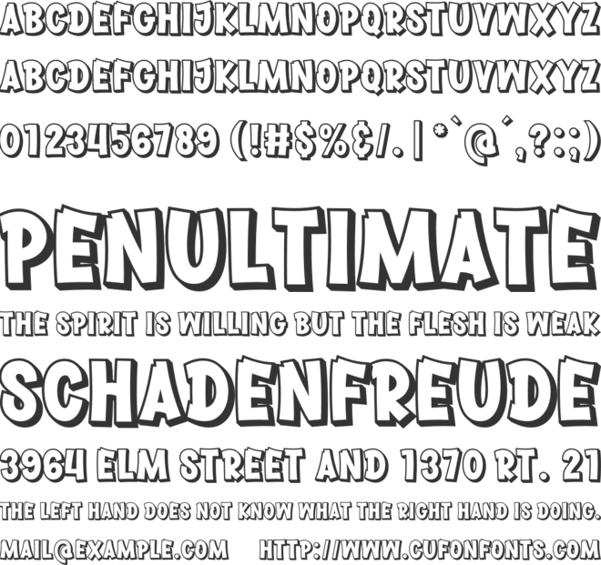 Kings Mostar Extrude font preview