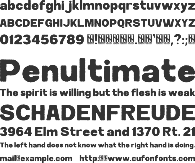 CerlineRinande Sans font preview
