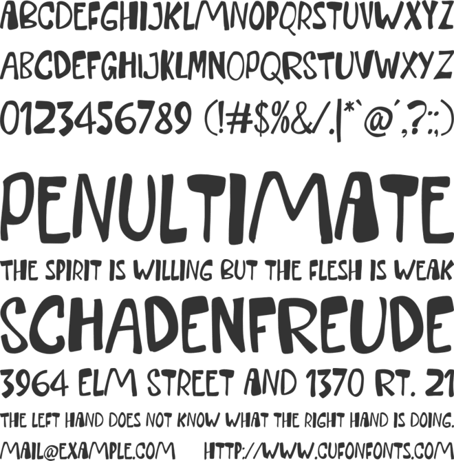 Freak Droop font preview