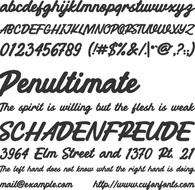 Think Respect font preview