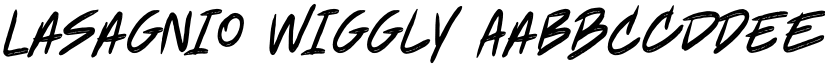 Lasagnio Wiggly font download