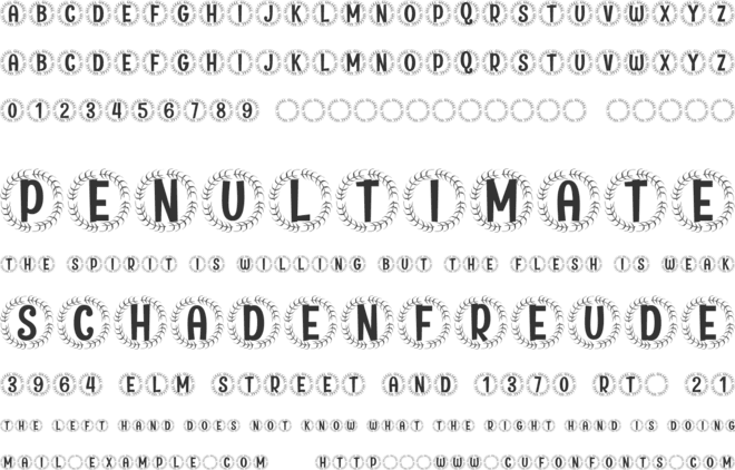 Sylvaris Monogram font preview