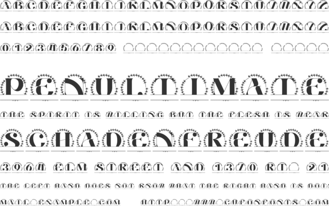 Veloura Crest Split Monogram font preview