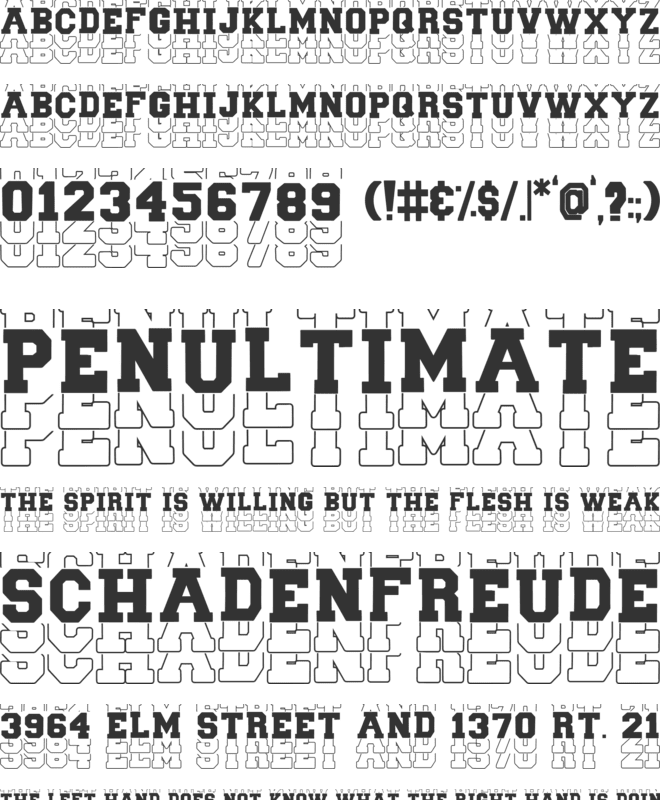 Scholar Stacked font preview