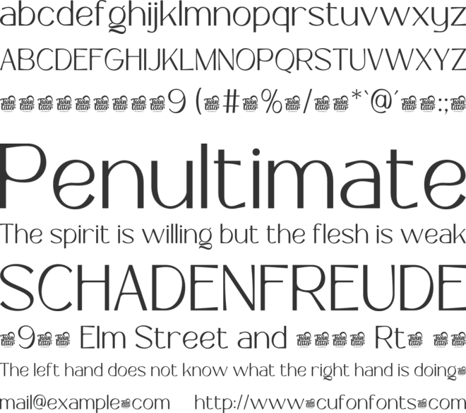 Niravaka Trial font preview