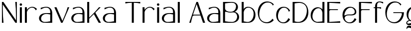 Niravaka Trial font download