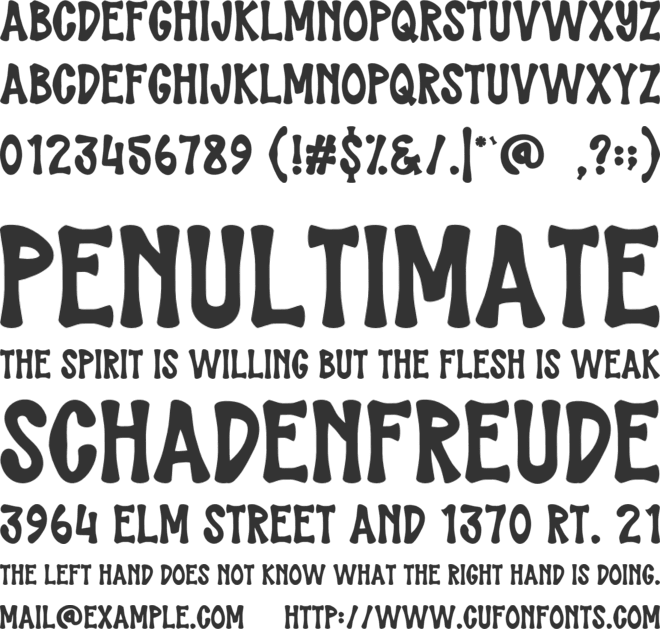 CRIME SCREAM font preview