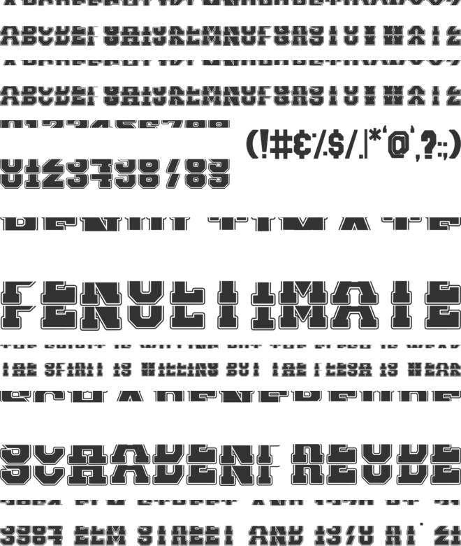 Scholar Varsity Stacked Monogra font preview