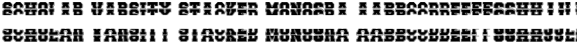 Scholar Varsity Stacked Monogra font