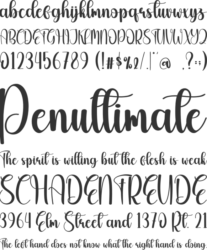 Smitson font preview