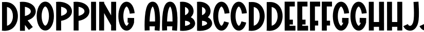 Dropping font