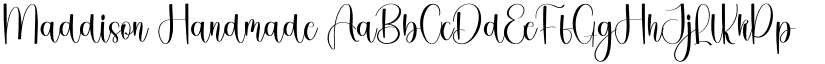 Maddison Handmade font
