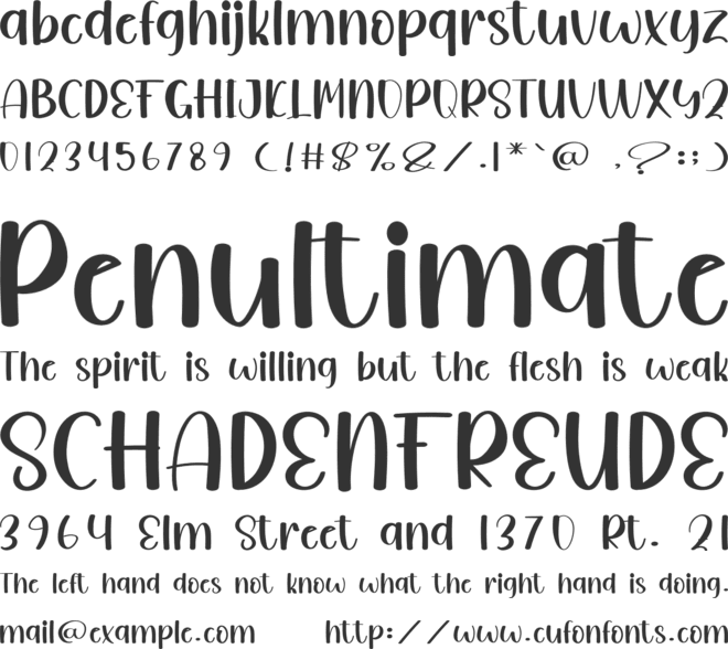 Honey Holiday font preview