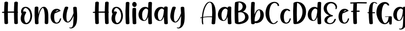 Honey Holiday font