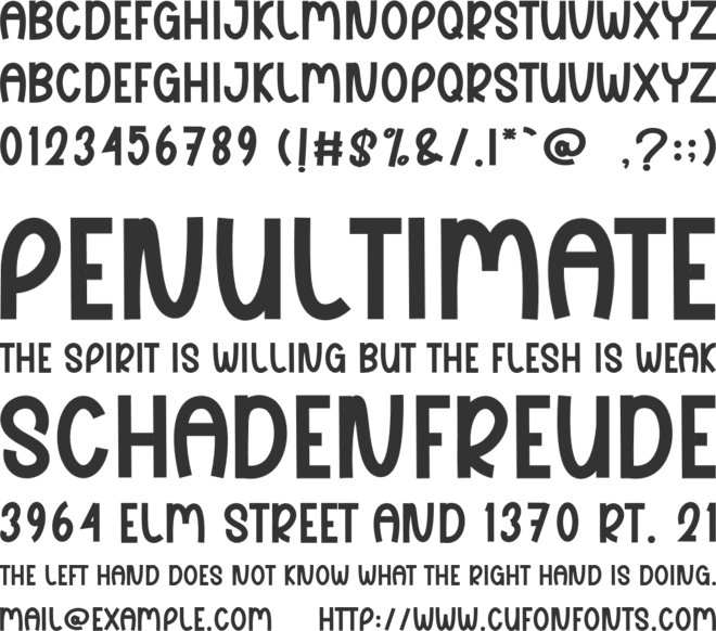 Daily Holiday font preview