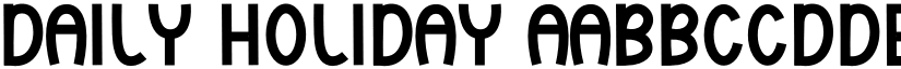Daily Holiday font