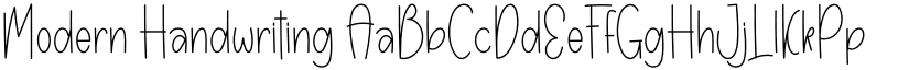 Modern Handwriting font