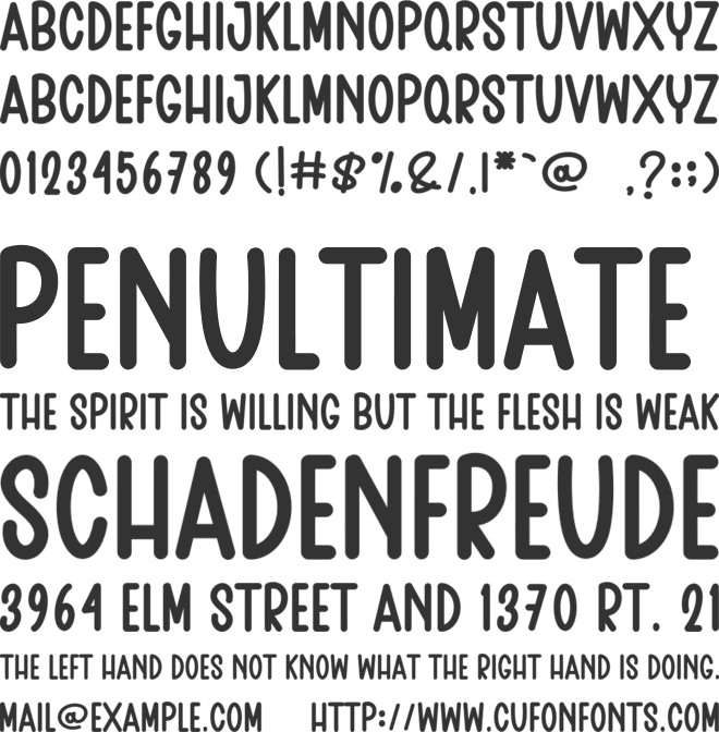 Daily Summer font preview