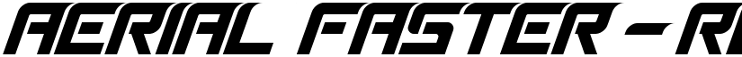 Aerial Faster - font download
