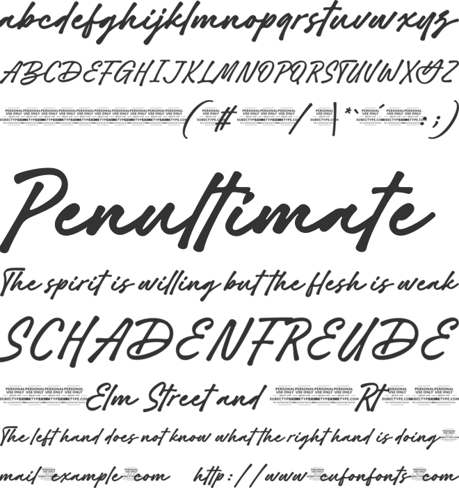 Blushy Charm font preview