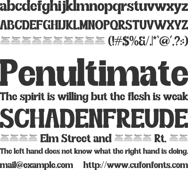 Restone Block Personal Use Only font preview