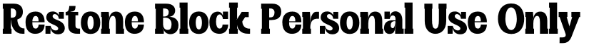 Restone Block Personal Use Only font