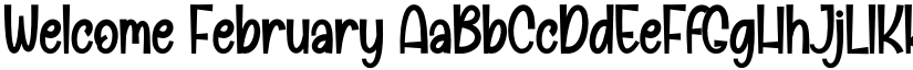 Welcome February font