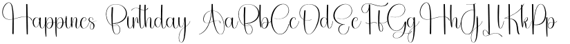 Happines Birthday font