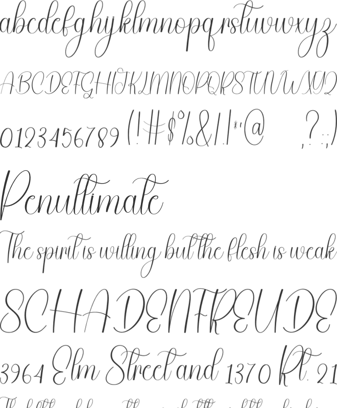 Beauty Gilrfriend font preview