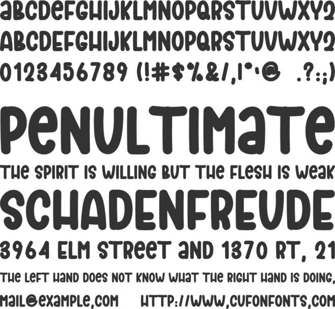 Hallo Birthday font preview