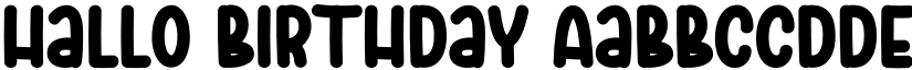Hallo Birthday font