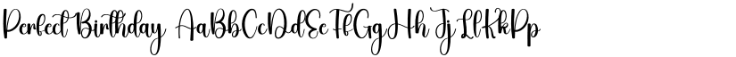 Perfect Birthday font